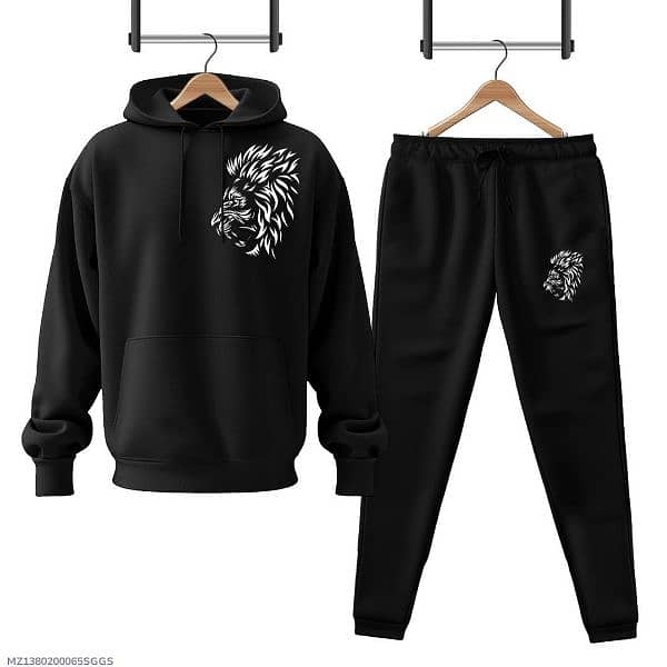 2 psc Men's Fleece Printed Hoodie Tracksuit. FREE DELIVERY. 0