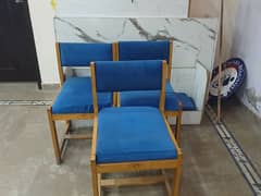 Imported Wooden 3 Chairs For Lab Office or Other business