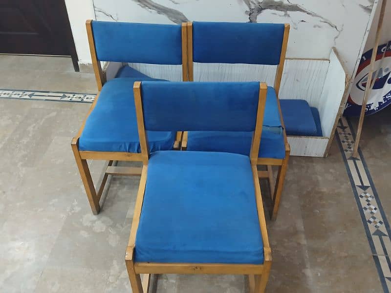 Imported Wooden 3 Chairs For Lab Office or Other business 2