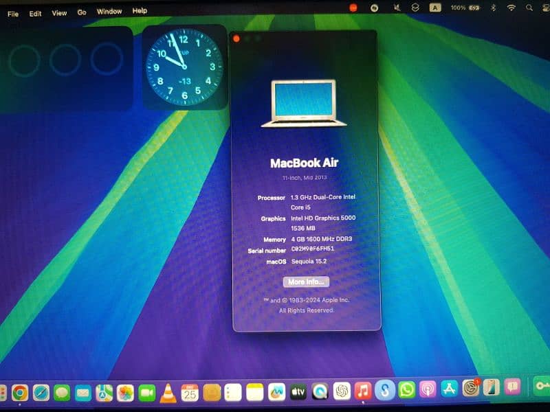 macbook air 2013 with macos 15 installed full working 0