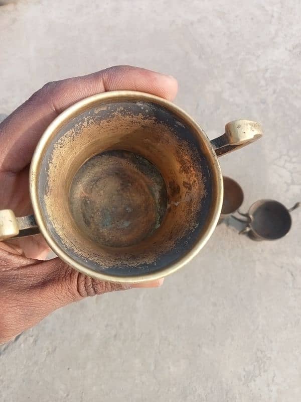 50 years old antique brass cup 1