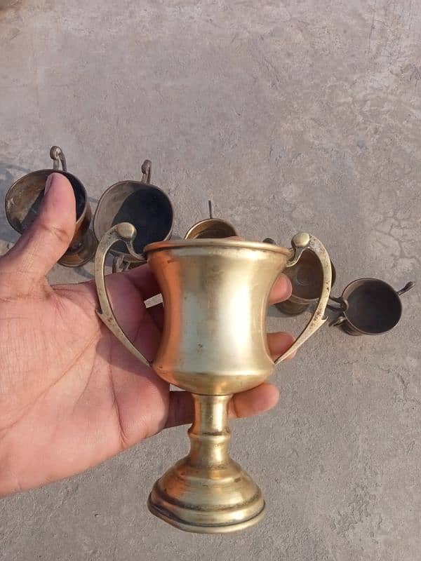 50 years old antique brass cup 3