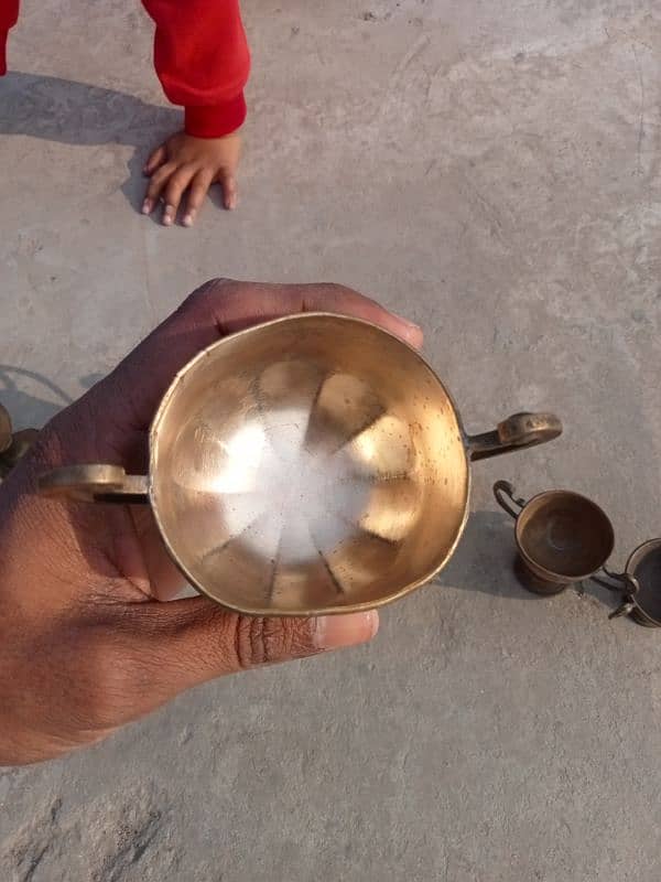 50 years old antique brass cup 4