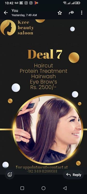 Deals on hen 26 December to 6 January At kzee Beauty Saloon islambad 6