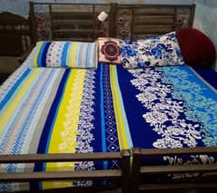 used singl iron bed with mattress