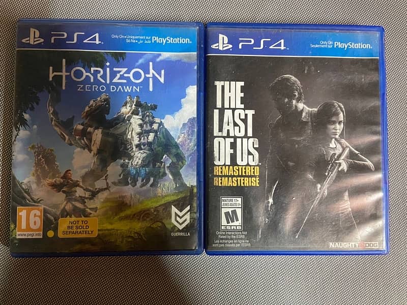 Horizon Zero Dawn and The Last Of Us Remastered Ps4. 0