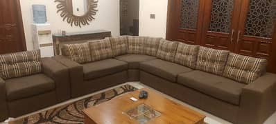 8 seater L shape sofa plus 2 seater for sale