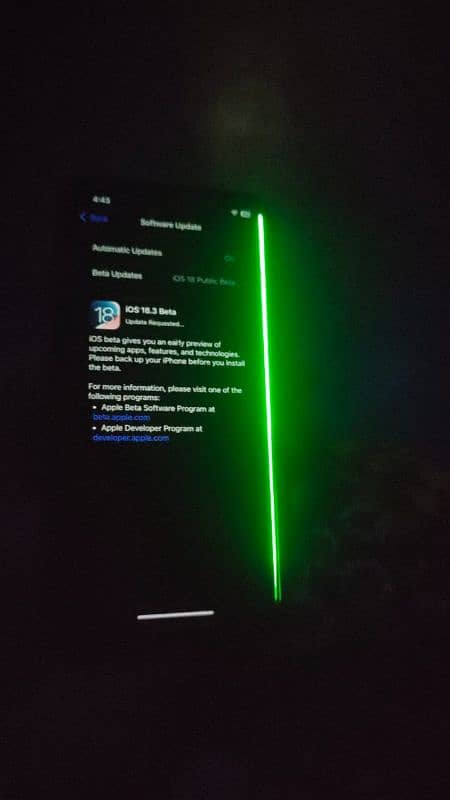 iphone xsmax green line update problem 8