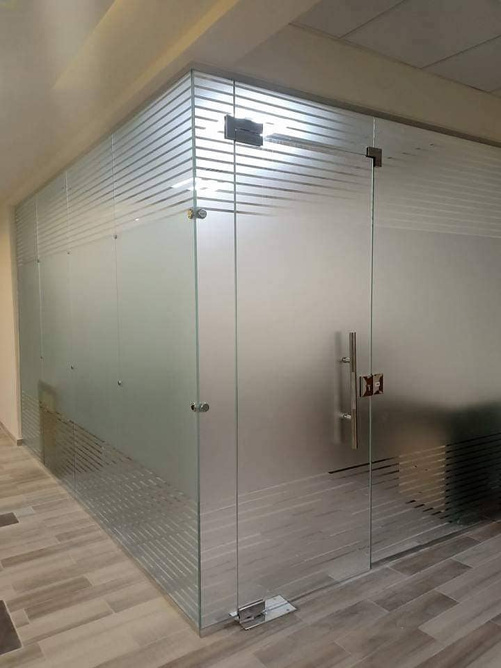 Glass work Aluminium windows Glass partition windows blinds etc 7