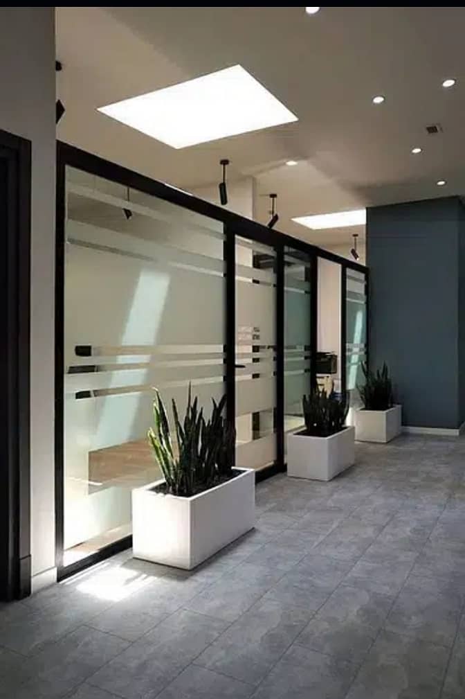 Glass work Aluminium windows Glass partition windows blinds etc 10