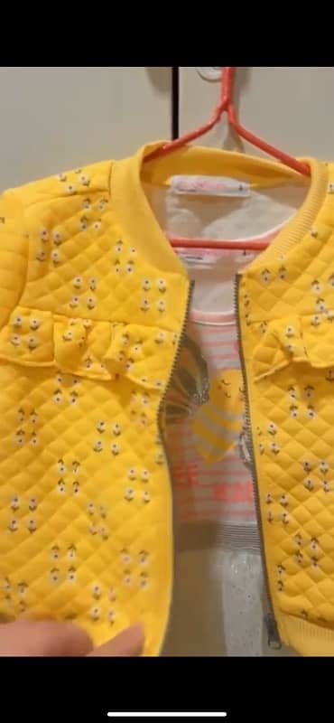 White frock with yellow jacket 4