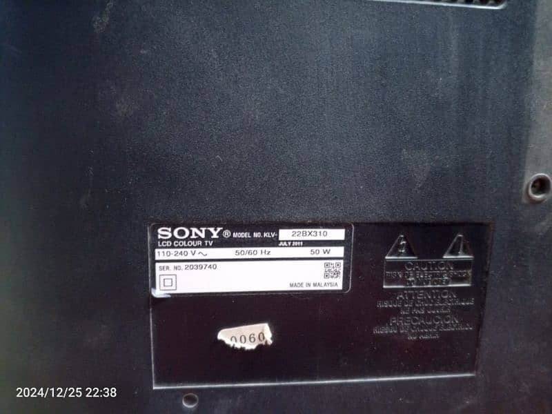 Sony Android LED TV 24 Inch Malaysian Made ,Vga,HDMI,Video In,Usb 6