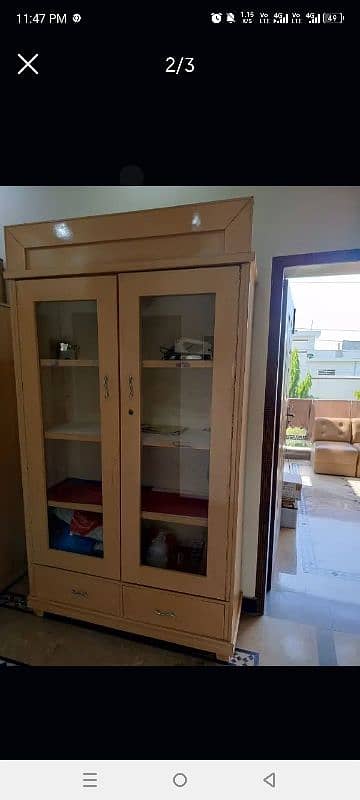 Home used room /Show case/Wood almari keh lain for sale 0