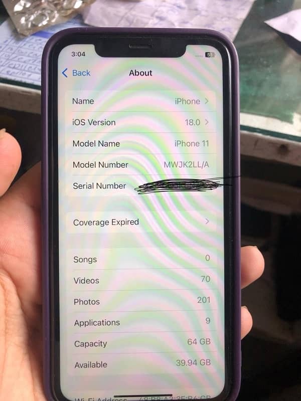 iPhone 11 64gb 91% bettery health non pta 0