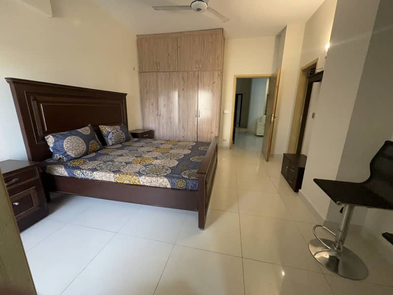 978 sq ft 1 bed furnished apartment Defence Executive Apartments DHA 2 Islamabad for rent 16