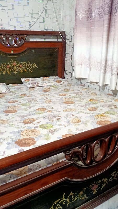 original kikar wood bed set | best quality| bed, dressing, side tables 2