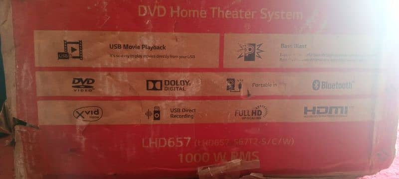 LG HOME THEATER SOUND MODEL LHD-657 SYSTEM DIGITAL DOLBY SOUNDS 2