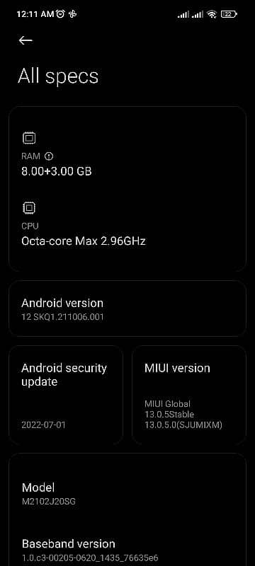 Poco x3 pro Ram 8+3 memory 256 GB 7