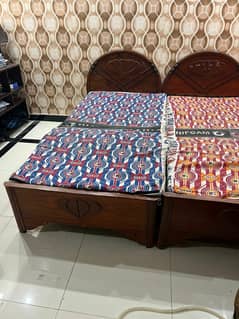 2 singles beds for sale without mattress