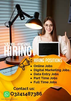 Online Job/Full-Time/Part Time/Home Base Job, Boys and Girls Apply