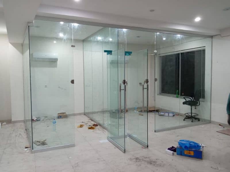 Glass work Aluminium windows Glass partition windows blinds Etc 8