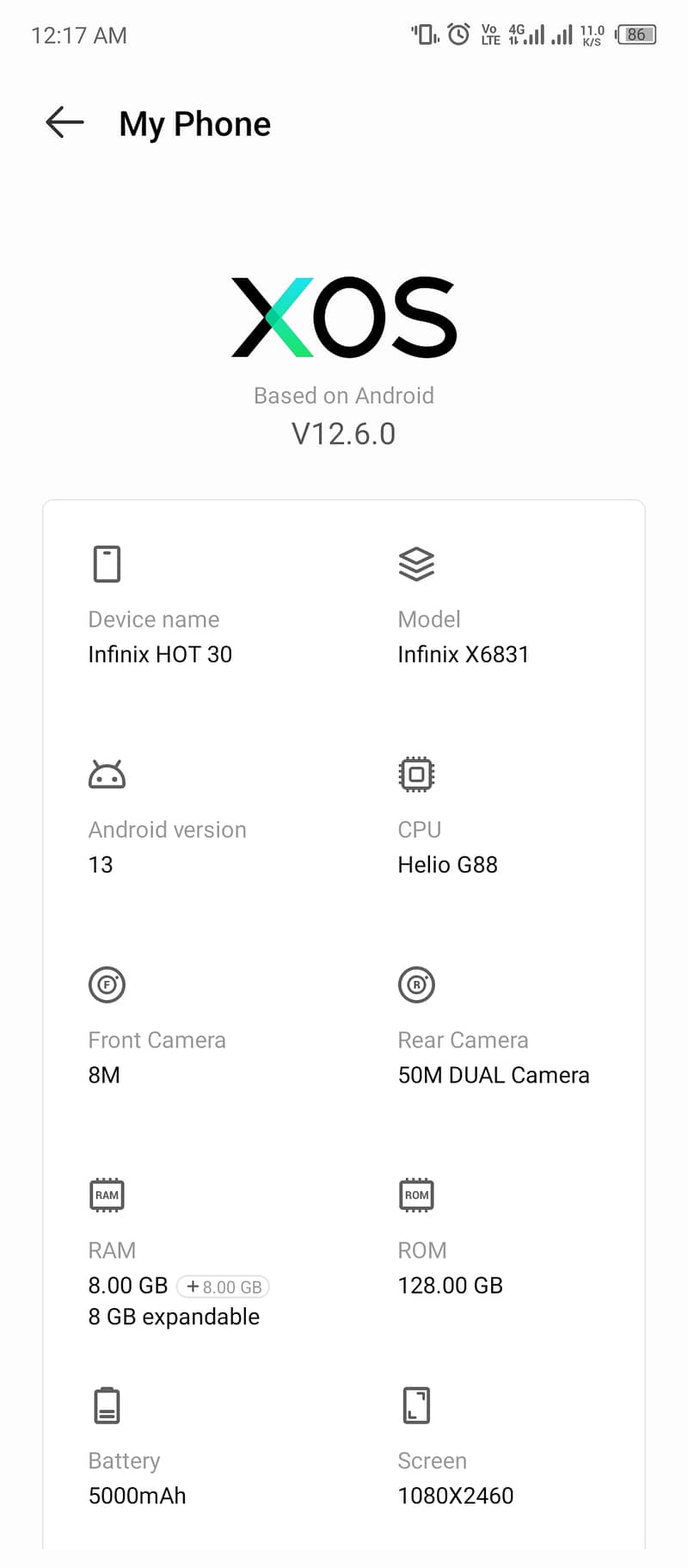 Infinix Hot 30 - 16GB RAM, 128GB Storage - Excellent Battery 6