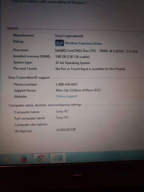 Sony Vanio Laptop in good condition HDD 14 inch Display 12