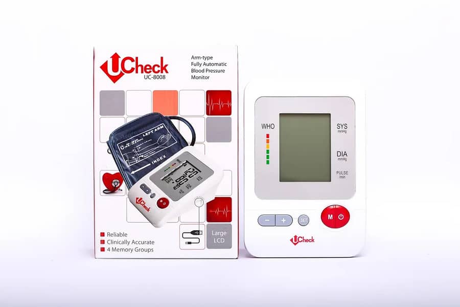 Ucheck Blood Pressure Monitor 8008 Upper Arm BP Operator Cuff Machin 2