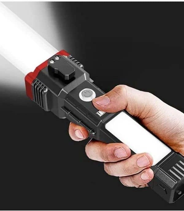 Rechargeable type -c flashlight - essential camping gear with safety 0