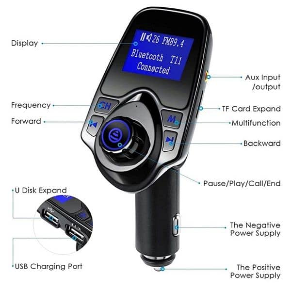 T11 Car mp3 player wireless multifunction Bluetooth ETC 0