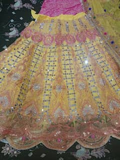 Heavy mirror and pearl Lehnga for brider