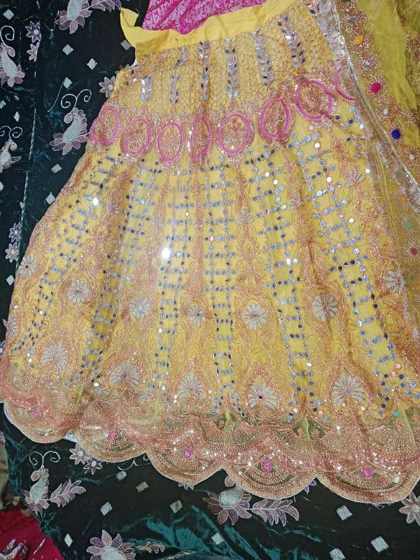 Heavy mirror and pearl Lehnga for brider 2