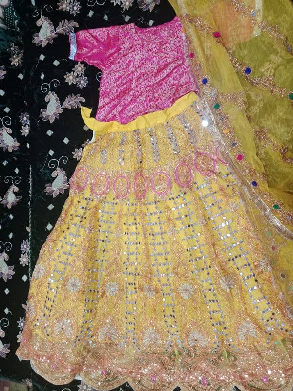 Heavy mirror and pearl Lehnga for brider 3