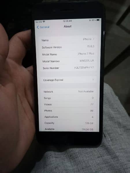 iphone 7plus pta approve 128 gb 3