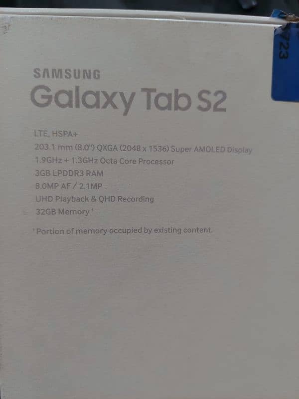 Samsung tab s2 with pta approved sim 1