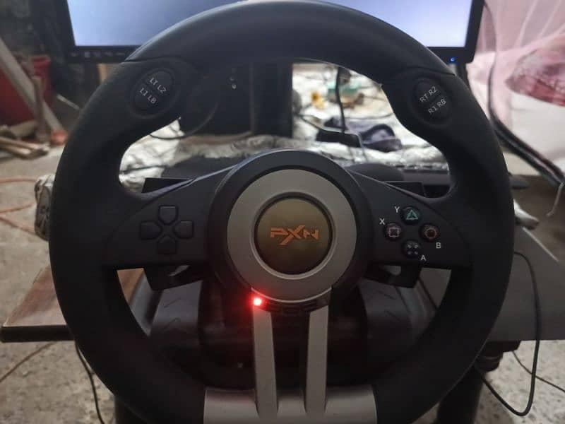 PXN V3 Pro Steering Wheel with Pedals - Realistic Gaming Experience 0