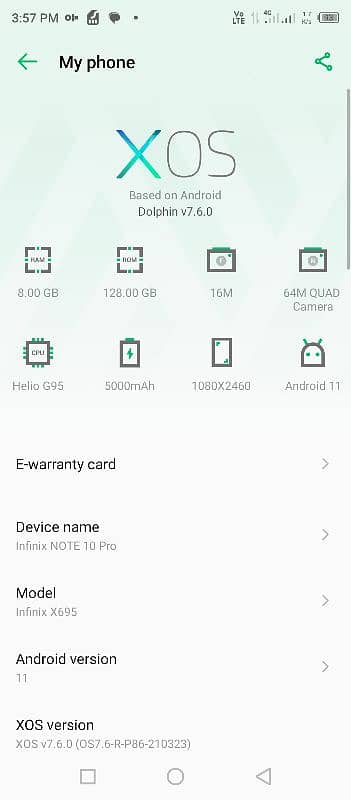 Infinix note 10 pro 8 128 3