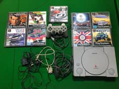 Sony PlayStation 1 with all games and two controllers all ok .