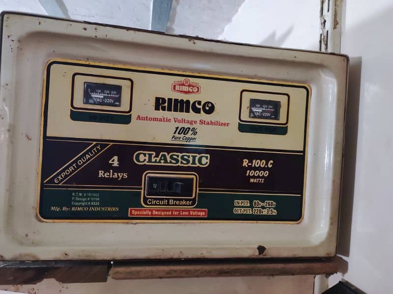 Stabilizer Rimco 10000 watts for sale in kabirwala khanewal 7