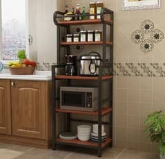 5-shelf Kitchen Bakers Rack with Hutch Industrial Microwave Oven Stand