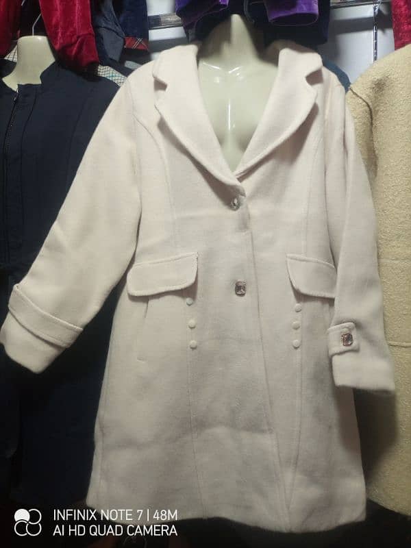 halfwhite mid long wool coat 1