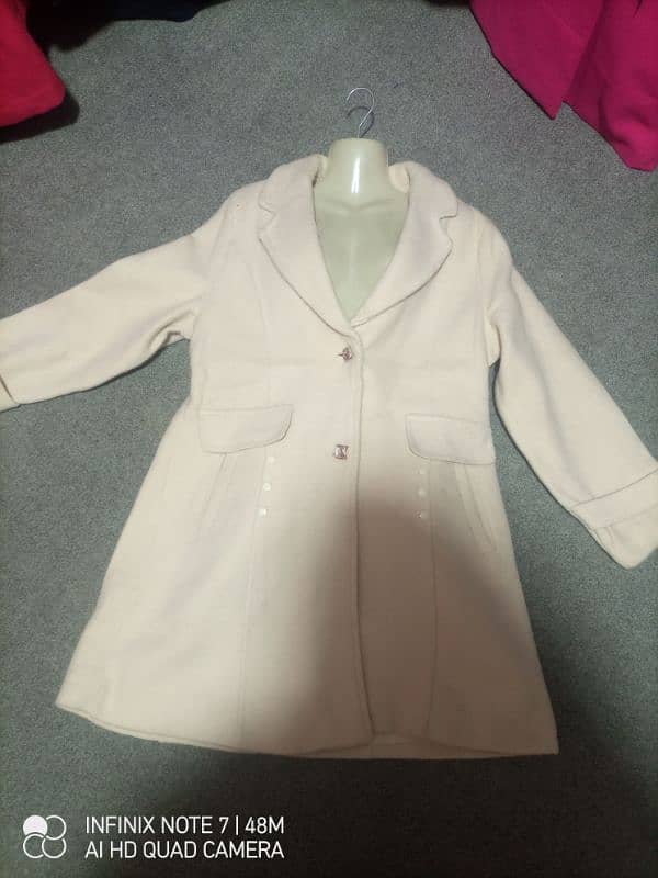 halfwhite mid long wool coat 4