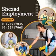 House maids, Maid, Driver, Chef, Cook, Guard, Patient Care, Office boy