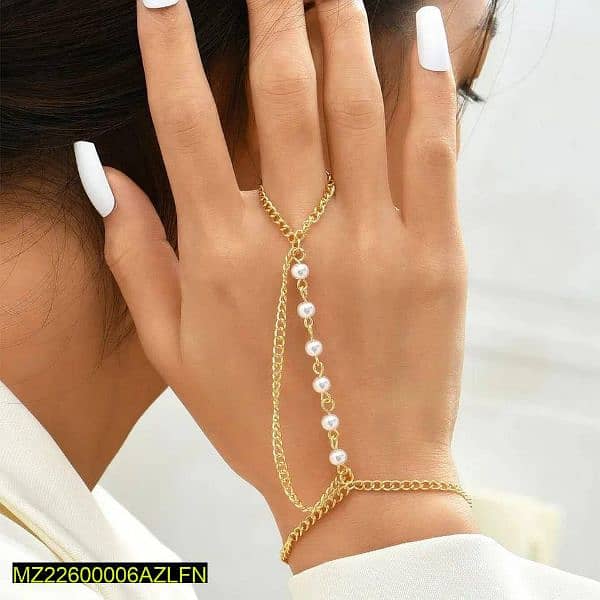 1 Pc ALLoy gold plated beautiful pearls bracelet 0