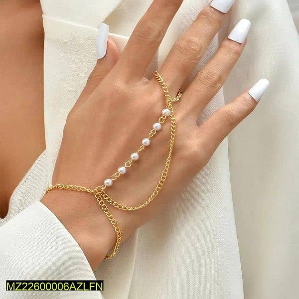 1 Pc ALLoy gold plated beautiful pearls bracelet 1