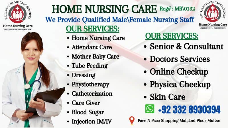 Home Nursing Care, Patient Care Services, Babysitter Services. 0