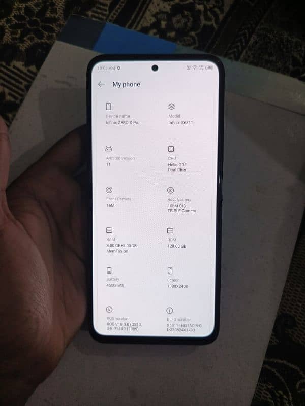 Infinix zero X pro only phone with 10/10 conditions. 7