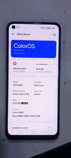 Oppo F19 pro PTA