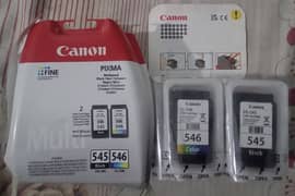 canon original ink cartridge 545 and 546. opened but not used .