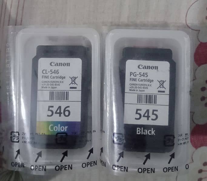 canon original ink cartridge 545 and 546. opened but not used . 1